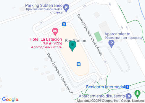 Автовокзал Бенидорм - на карте