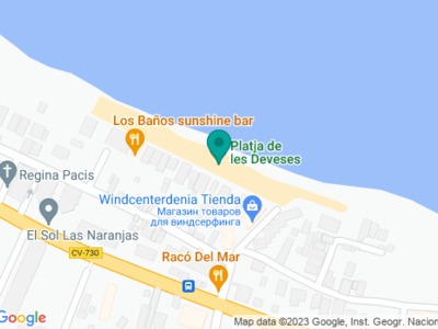 Platja Les Deveses на карте Platja Les Deveses на карте