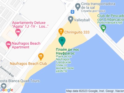 Плайя де лос Науфрагос Playa de los Naúfragos на карте