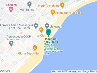 Плайя де лос Локос Playa de los Locos на карте