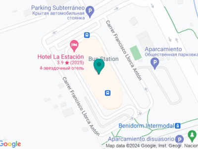 Автовокзал Бенидорм - на карте