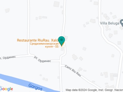 Restaurante RiuRau - на карте Restaurante RiuRau - на карте