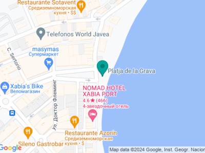 Пляж La Grava на карте Пляж La Grava на карте