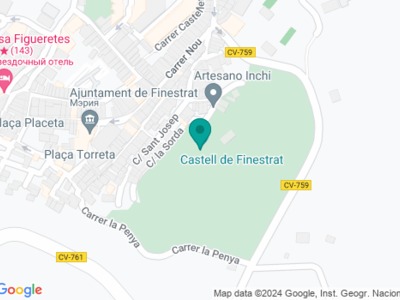 Замок Финестрат on map Замок Финестрат on map