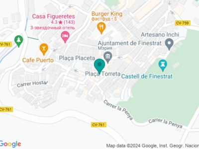 Площадь Ла Торрета on map Площадь Ла Торрета on map