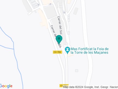 Mas Fortificat la Foia de la Torre de les Maçanes on map Mas Fortificat la Foia de la Torre de les Maçanes on map