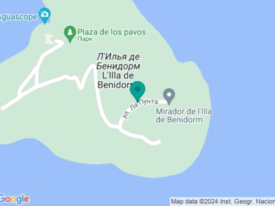 Остров Бенидорм on map Остров Бенидорм on map