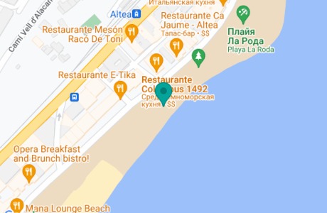 Пляж La Roda (Плайя-де-ла-Рода) на карте
