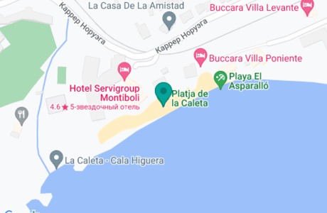 Playa de La Caleta на карте