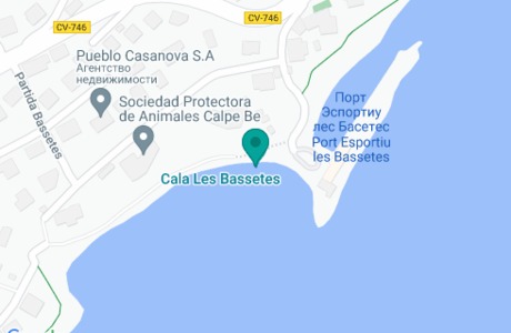 Cala Les Bassetes на карте