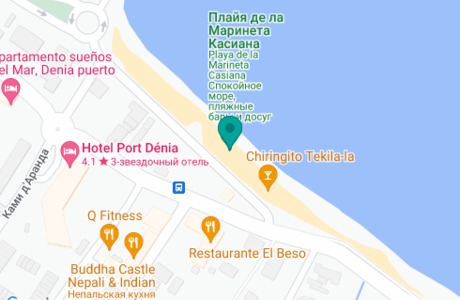 Playa de la Marineta Casiana на карте