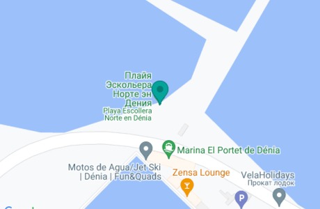 Playa Escollera Norte en Dénia на карте