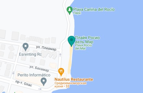 Плайя Росио дель Мар (Playa Rocío del Mar) на карте