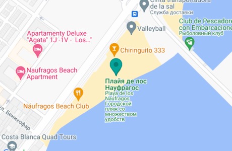 Плайя де лос Науфрагос Playa de los Naúfragos на карте