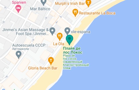 Плайя де лос Локос Playa de los Locos на карте
