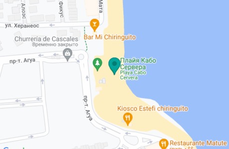 Плайя Кабо Сервера Playa Cabo Cervera на карте