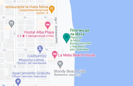 Playa de la Mata на карте