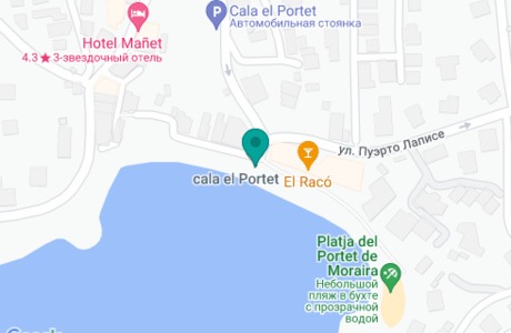 Пляж Эль-Портет (Playa El Portet) на карте