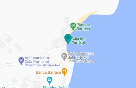 Бухта Портичоль (Cala Portixol) на карте