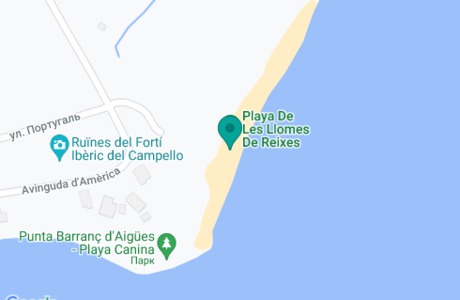 Playa de Les Llomes de Reixes на карте