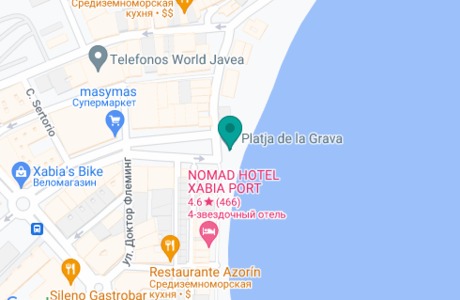 Пляж La Grava на карте