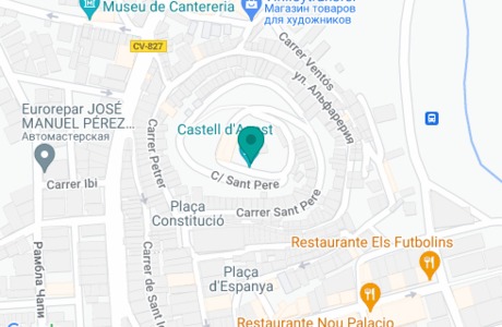 Замок Castillo De Agost on map